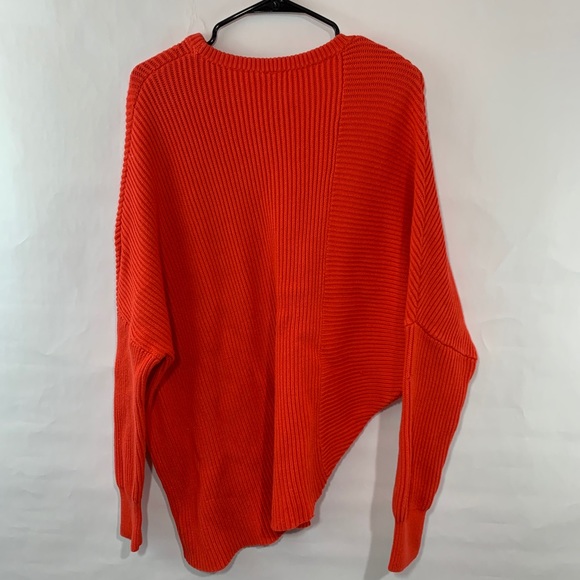 Free People coral asymmetrical pullover sweater - Picture 9 of 11